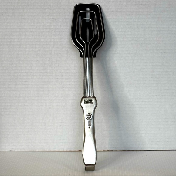 Kuhn Rikon Switzerland Stainless Steel Easy Lock Tongs Spatula - Picture 1 of 7